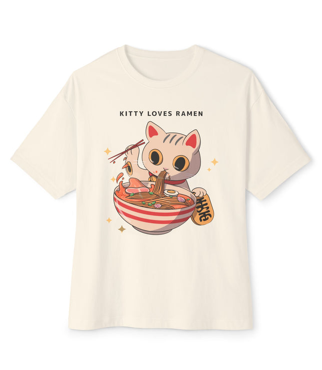 Kitty Loves Ramen Oversized T-Shirt